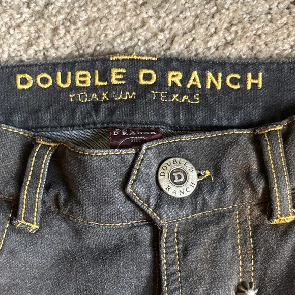 Double D Ranch Women's Dark brown /gold dusted jeggings - Picture 2 of 7